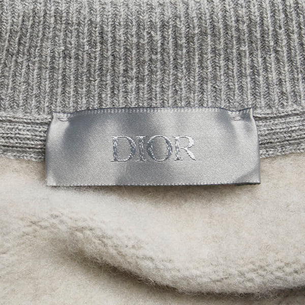 ディオール ×JACK KEROUAC スウェット サイズ：L 293J674F0796 グレー ブラック コットン ウール カシミヤ メンズ Dior 【中古】