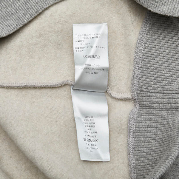 ディオール ×JACK KEROUAC スウェット サイズ：L 293J674F0796 グレー ブラック コットン ウール カシミヤ メンズ Dior 【中古】
