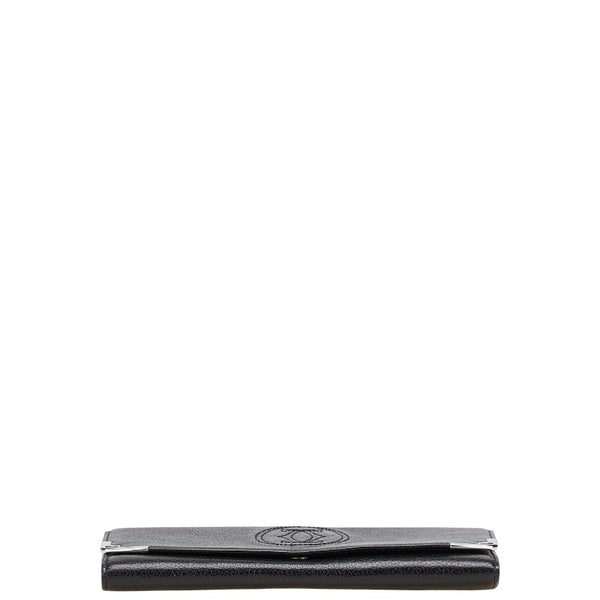 カルティエ マルチェロ 長財布 ブラック レザー メタル レディース CARTIER 【中古】
