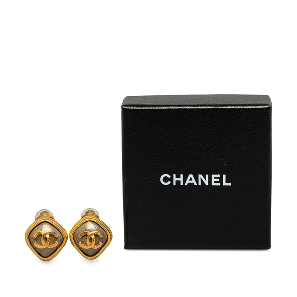 シャネル ココマーク ストーン イヤリング ゴールド メッキ レディース CHANEL 【中古】