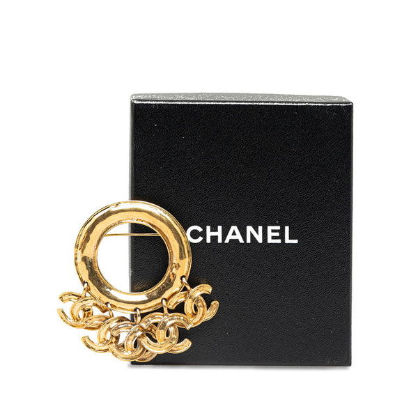 シャネル ヴィンテージ フープスイングファイブ ココマーク 5連 ブローチ ゴールド メッキ レディース CHANEL 【中古】