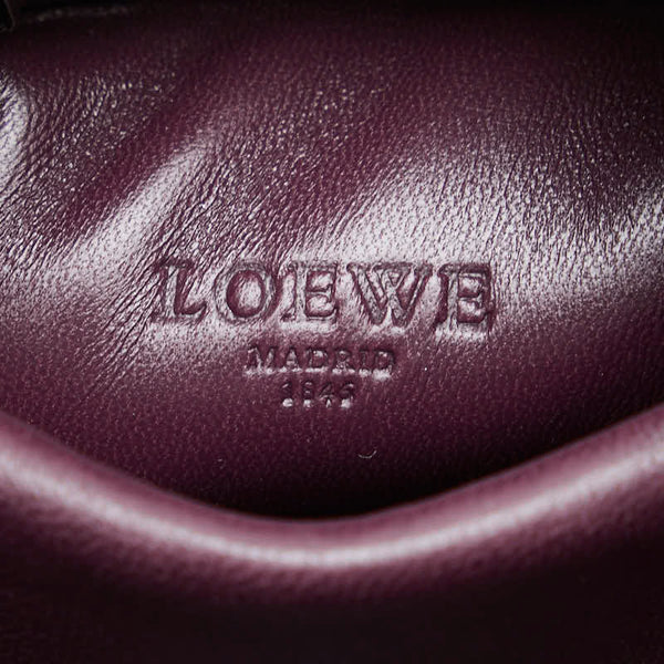 ロエベ クロコ型押し ハンドバッグ グリーン イエロー レザー レディース LOEWE 【中古】