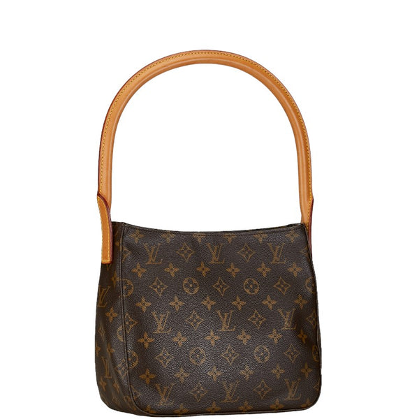 ルイ ヴィトン モノグラム ルーピングMM ショルダーバッグ M51146 ブラウン PVC レザー レディース LOUIS VUITTON 【中古】