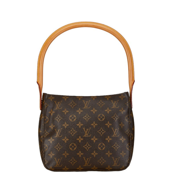 ルイ ヴィトン モノグラム ルーピングMM ショルダーバッグ M51146 ブラウン PVC レザー レディース LOUIS VUITTON 【中古】