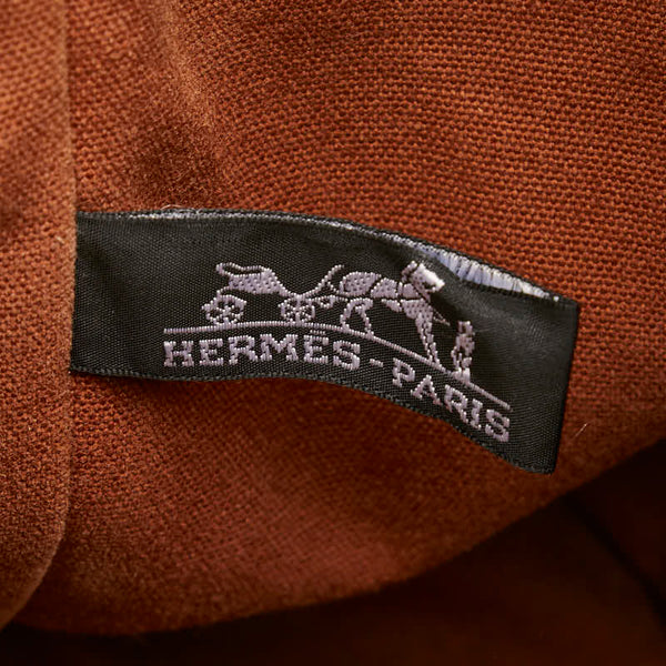 エルメス サクソーMM ハンドバッグ トートバッグ ベージュ ブラウン トワルアッシュ レディース HERMES 【中古】