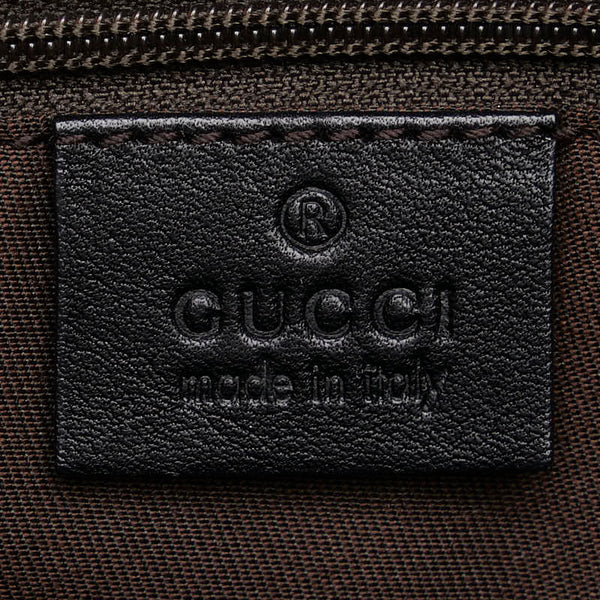 グッチ GGキャンバス ワンショルダーバッグ ハンドバッグ 232955 ベージュ ブラック レザー レディース GUCCI 【中古】