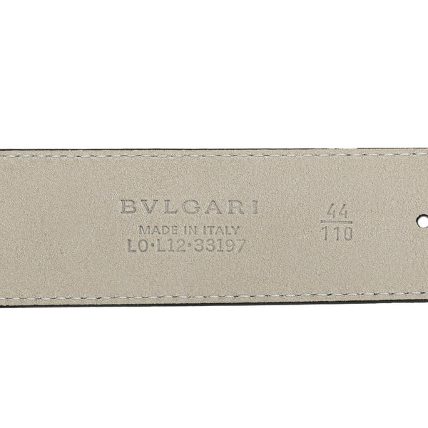 ブルガリ ブルガリブルガリ ベルト サイズ：110/44 33197 ブラック シルバー レザー メンズ BVLGARI 【中古】