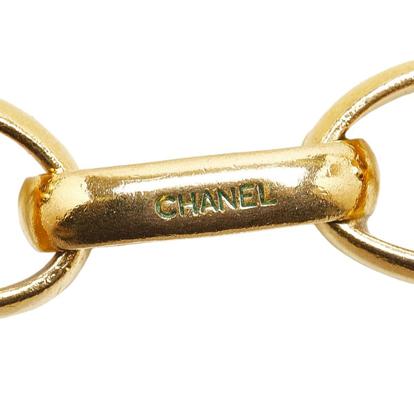 シャネル ロゴ チェーン ネックレス ゴールド メッキ レディース CHANEL 【中古】