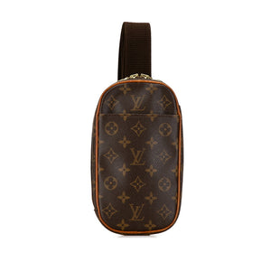 ルイ ヴィトン モノグラム ポシェットガンジュ ボディバッグ ウエストバッグ M51870 ブラウン PVC レザー メンズ LOUIS VUITTON 【中古】