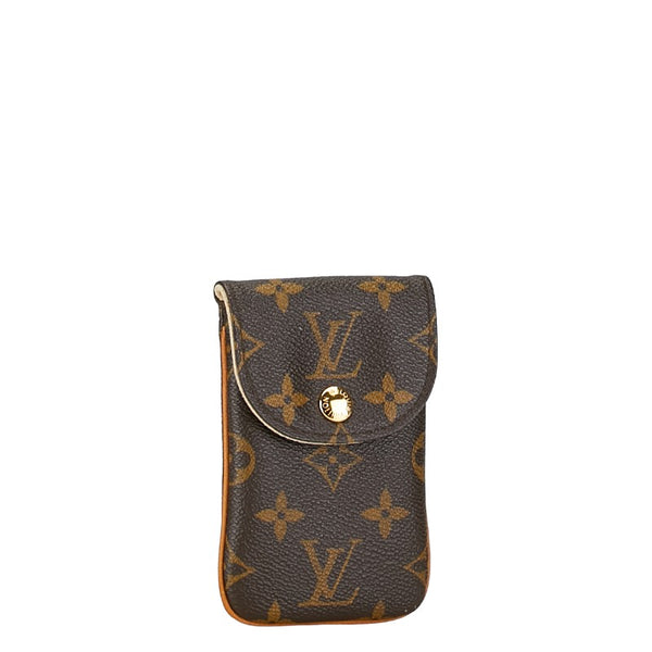 ルイ ヴィトン モノグラム エテュイテレフォンヌMM iPhoneケース 小物入れ M66546 ブラウン PVC レディース LOUIS VUITTON 【中古】