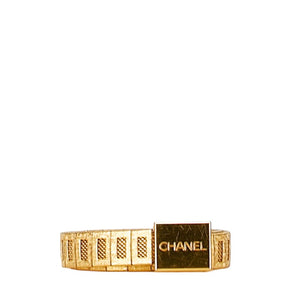 シャネル ロゴ ベルト ゴールド メッキ レディース CHANEL 【中古】