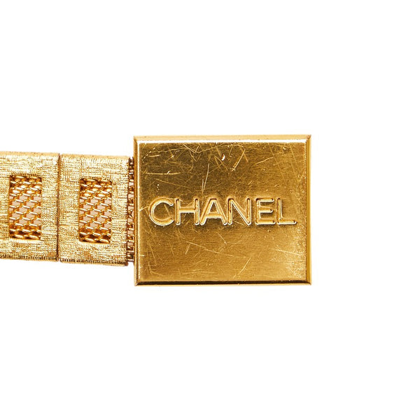 シャネル ロゴ ベルト ゴールド メッキ レディース CHANEL 【中古】