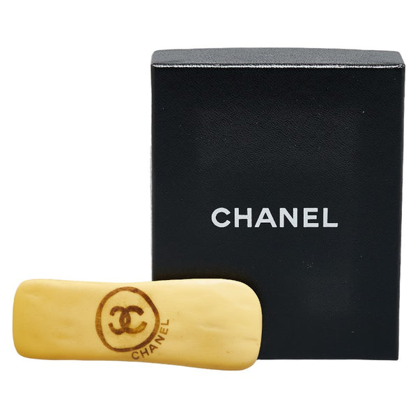 シャネル ココマーク バレッタ ベージュ プラスチック メタル レディース CHANEL 【中古】