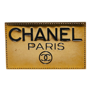 シャネル ロゴプレート ココマーク ブローチ ゴールド メッキ レディース CHANEL 【中古】