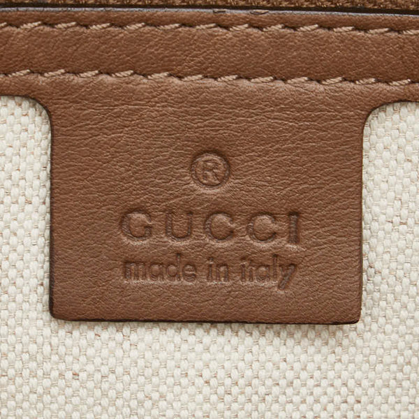 グッチ GGスプリーム グッチニース ハンドバッグ ショルダーバッグ 2WAY 309617 ベージュ ブラウン PVC レザー レディース GUCCI 【中古】