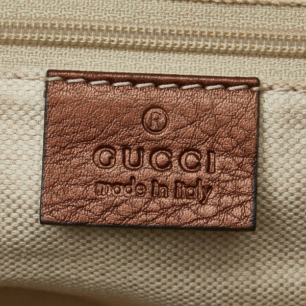 グッチ ディアマンテ スーキー ハンドバッグ ショルダーバッグ 2WAY 247902 ベージュ ピンク キャンバス レザー レディース GUCCI 【中古】