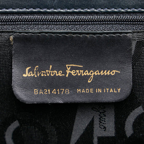 サルヴァトーレフェラガモ ヴァラリボン ハンドバッグ ショルダーバッグ 2WAY BA214178 ブラック レザー レディース Salvatore Ferragamo 【中古】