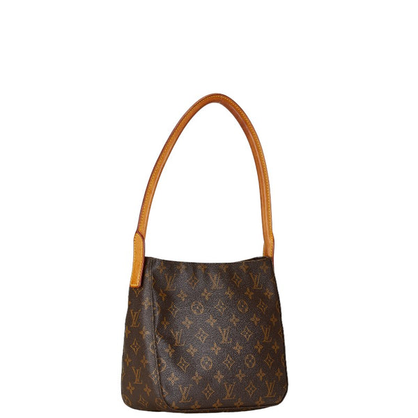 ルイ ヴィトン モノグラム ルーピングMM ショルダーバッグ ハンドバッグ M51146 ブラウン PVC レザー レディース LOUIS VUITTON 【中古】