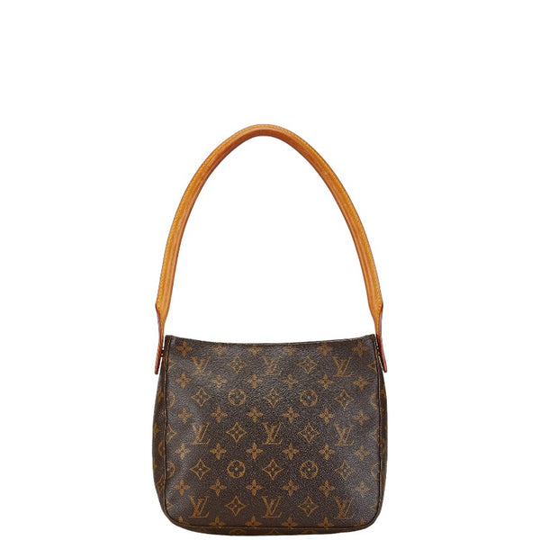 ルイ ヴィトン モノグラム ルーピングMM ショルダーバッグ ハンドバッグ M51146 ブラウン PVC レザー レディース LOUIS VUITTON 【中古】