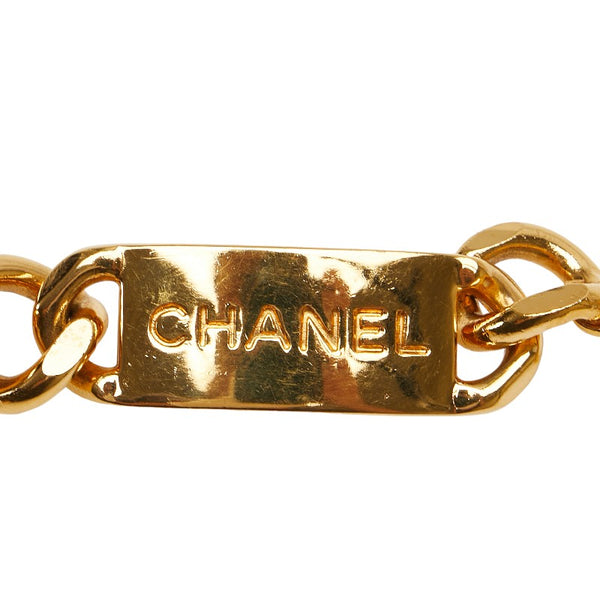 シャネル ヴィンテージ ココマーク メダリオン ロゴプレート  チェーン ベルト ゴールド メッキ レディース CHANEL 【中古】