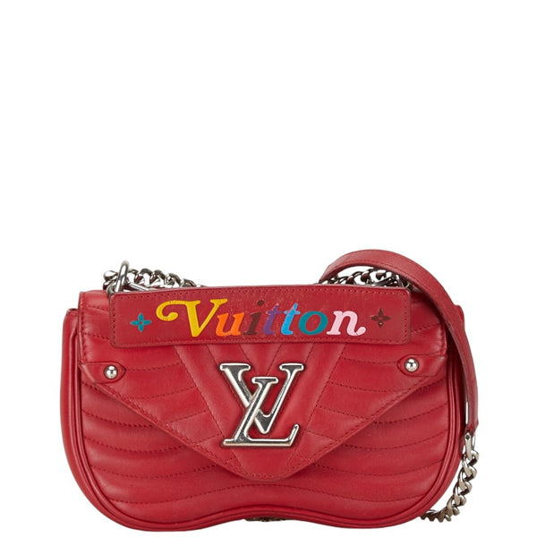 ルイ ヴィトン ニューウェーブPM ハンドバッグ ショルダーバッグ 2WAY M51930 レッド レザー レディース LOUIS VUITTON 【中古】