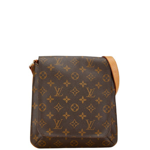 ルイ ヴィトン モノグラム ミュゼットサルサ ショート ショルダーバッグ M51258 ブラウン PVC レザー レディース LOUIS VUITTON 【中古】