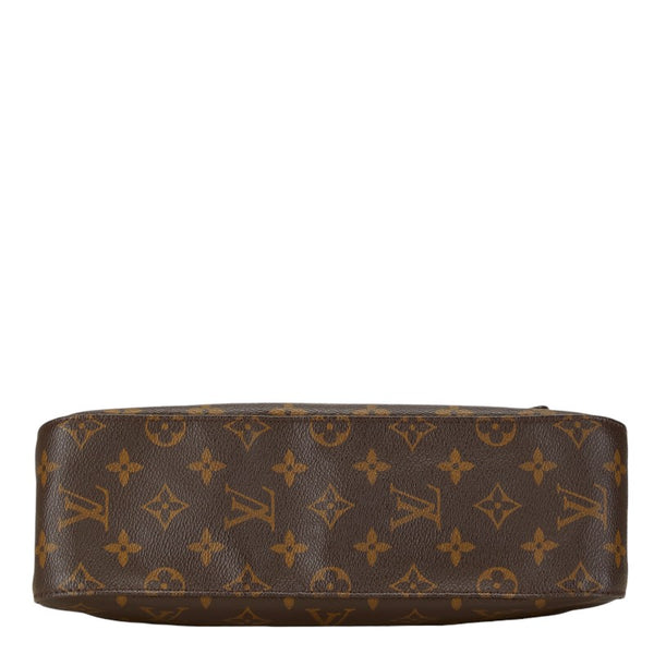 ルイ ヴィトン モノグラム ミニ ルーピング ショルダーバッグ M51147 ブラウン PVC レザー レディース LOUIS VUITTON 【中古】