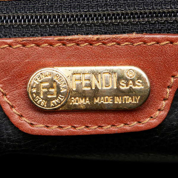 フェンディ ペカン ハンドバッグ ショルダーバッグ 2WAY 04498 ブラウン ブラック PVC レザー レディース FENDI 【中古】