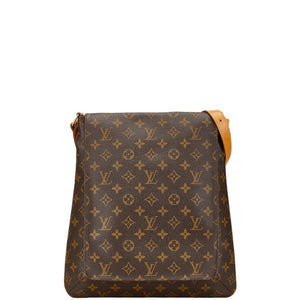 ルイ ヴィトン モノグラム ミュゼット 斜め掛け ショルダーバッグ M51256 ブラウン PVC レザー レディース LOUIS VUITTON 【中古】