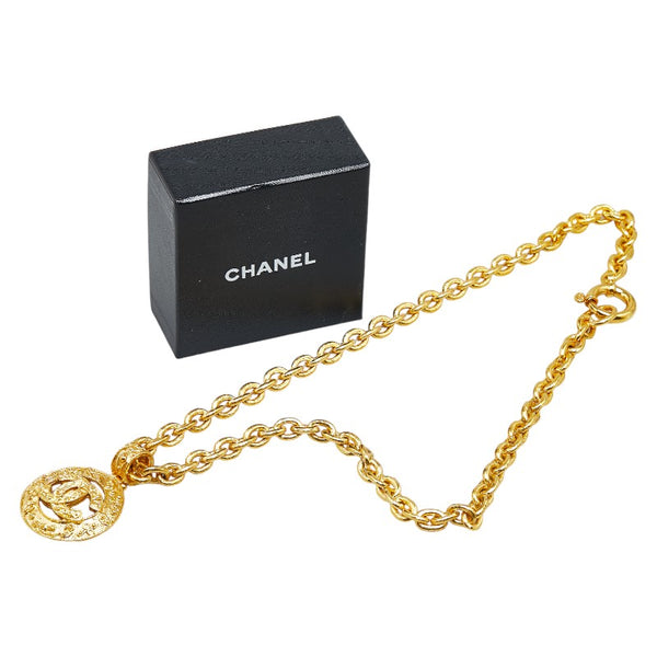 シャネル ヴィンテージ ココマーク ラウンド ネックレス ゴールド メッキ レディース CHANEL 【中古】