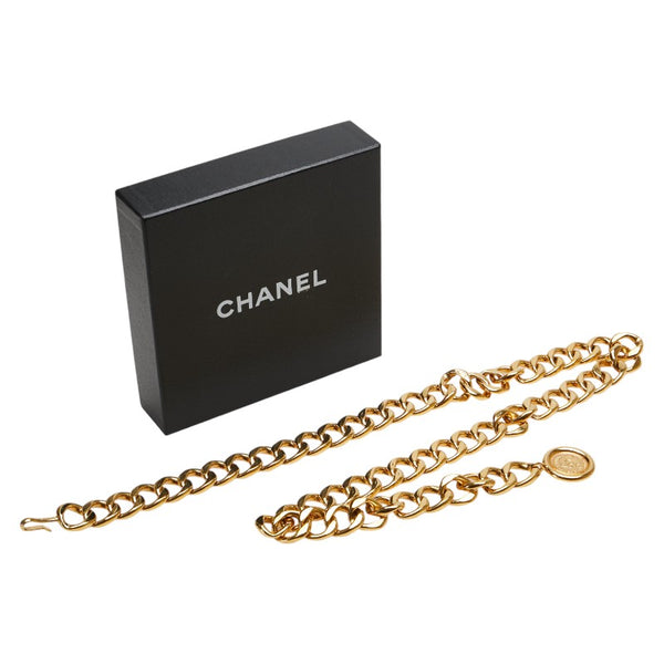 シャネル ココマーク メダリオン チェーン ベルト ゴールド メッキ レディース CHANEL 【中古】