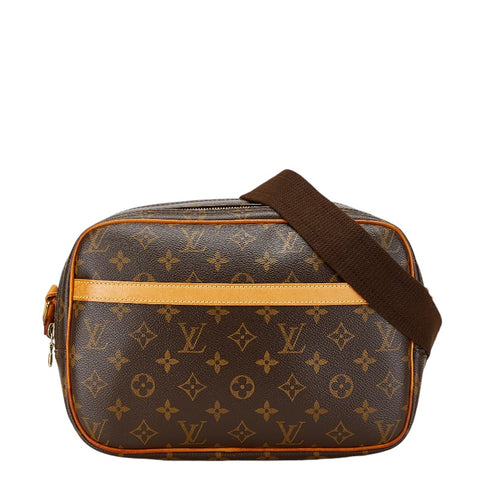 ルイ ヴィトン モノグラム リポーターPM 斜め掛け ショルダーバッグ  M45254 ブラウン PVC レザー レディース LOUIS VUITTON 【中古】