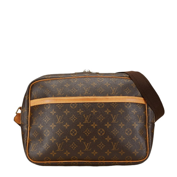 ルイ ヴィトン モノグラム リポーターGM 斜め掛け ショルダーバッグ M45252 ブラウン PVC レザー レディース LOUIS VUITTON 【中古】