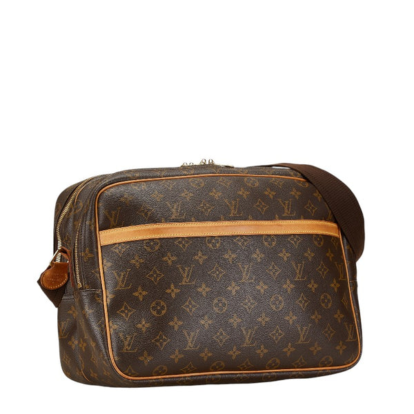 ルイ ヴィトン モノグラム リポーターGM 斜め掛け ショルダーバッグ M45252 ブラウン PVC レザー レディース LOUIS VUITTON 【中古】