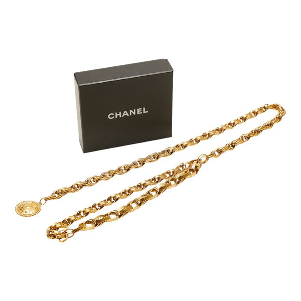 シャネル ココマーク メダリオンプレート ベルト ゴールド メッキ レディース CHANEL 【中古】