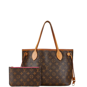 ルイ ヴィトン モノグラム ネヴァーフルPM トートバッグ ショルダーバッグ M41245 ブラウン PVC レザー レディース LOUIS VUITTON 【中古】