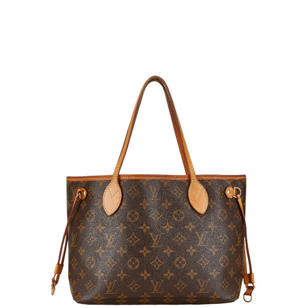 ルイ ヴィトン モノグラム ネヴァーフルPM トートバッグ ショルダーバッグ M41245 ブラウン PVC レザー レディース LOUIS VUITTON 【中古】