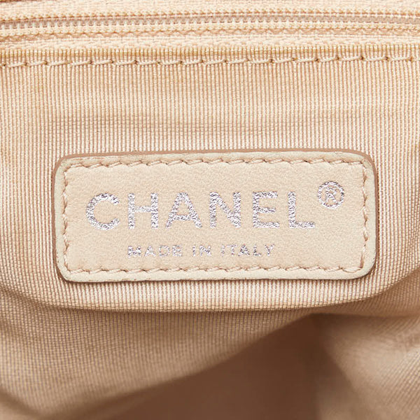 シャネル エンボスロゴ アンリミテッド ミニボストンバッグ トートバッグ ブラック レザー レディース CHANEL 【中古】