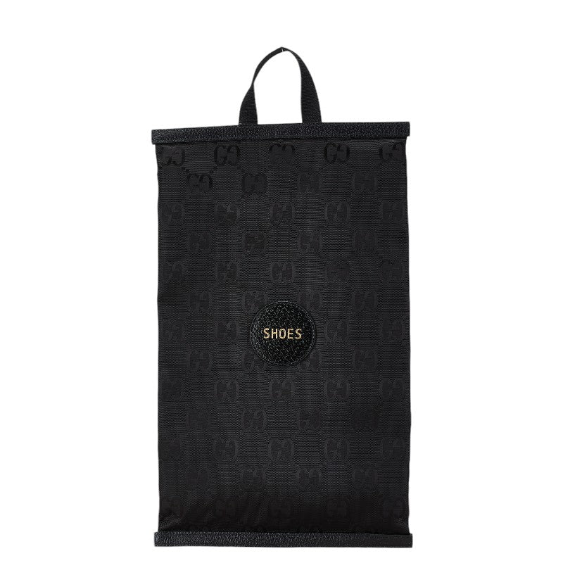 グッチ GGナイロン グッチ オフ ザ グリッド シューズバッグ 674241 ブラック ナイロン レザー メンズ GUCCI 【中古】