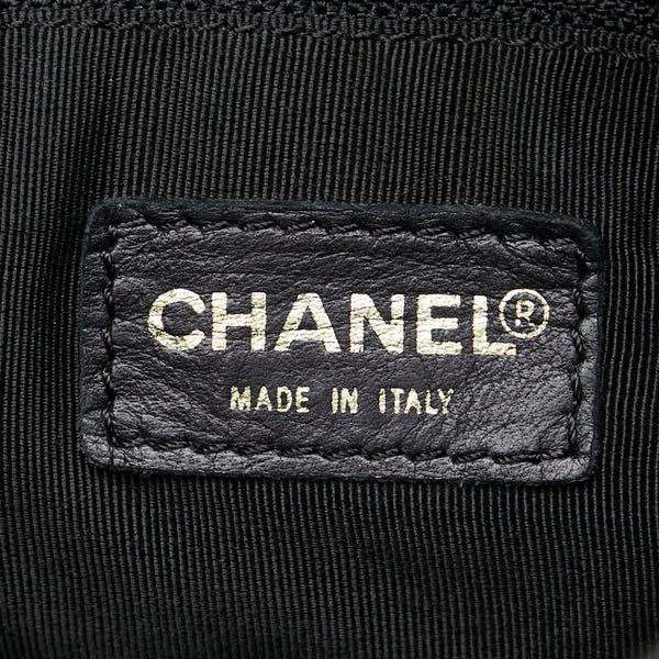 シャネル チョコバー ココマーク バケットバッグ ワンショルダーバッグ ブラック レザー レディース CHANEL 【中古】