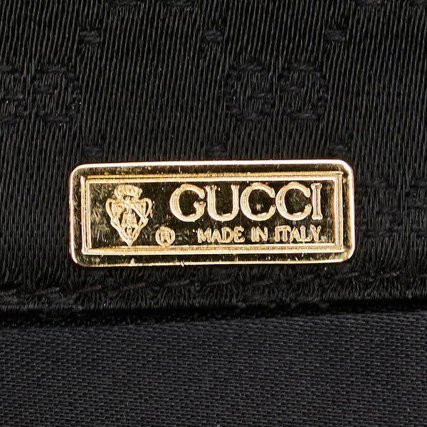 グッチ GG リボン フォーマル チェーン ショルダーバッグ 005-142-9348 ブラック サテン キャンバス レディース GUCCI 【中古】