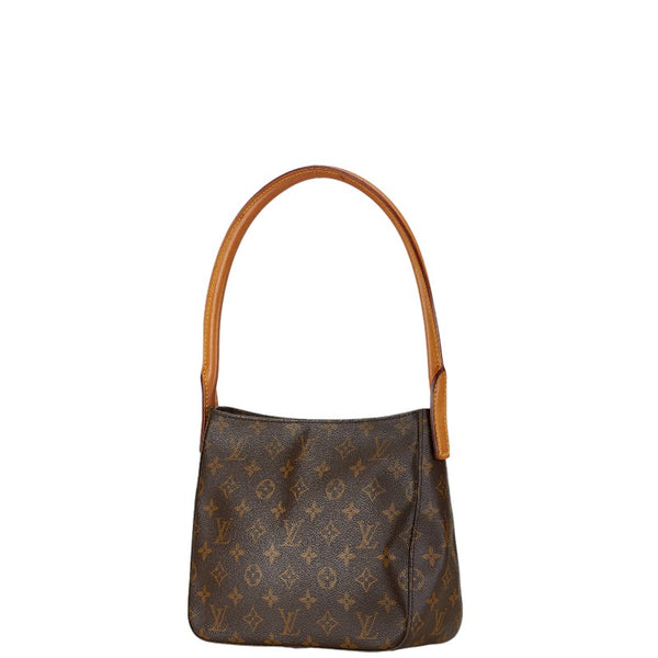 ルイ ヴィトン モノグラム ルーピングMM ショルダーバッグ ハンドバッグ M51146 ブラウン PVC レザー レディース LOUIS VUITTON 【中古】