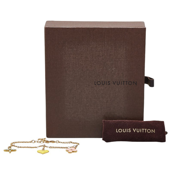 ルイ ヴィトン スウィートモノグラム ブラスレ ブレスレット M65477 ゴールド マルチカラー メッキ レディース LOUIS VUITTON 【中古】