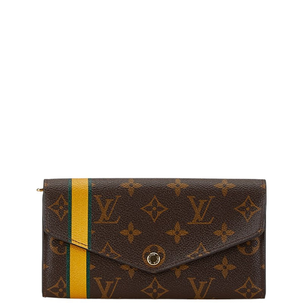 ルイ ヴィトン モノグラム ポルトフォイユ サラ 長財布 M62234 ブラウン フューシャ PVC レザー レディース LOUIS VUITTON 【中古】