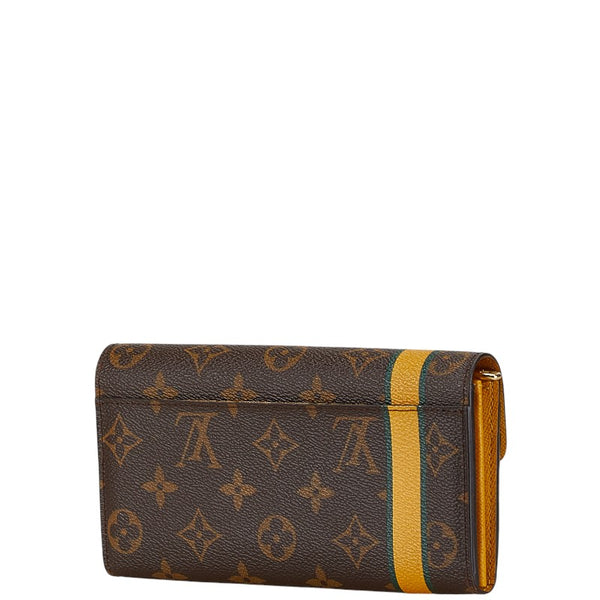 ルイ ヴィトン モノグラム ポルトフォイユ サラ 長財布 M62234 ブラウン フューシャ PVC レザー レディース LOUIS VUITTON 【中古】