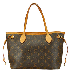 ルイ ヴィトン モノグラム ネヴァーフルPM トートバッグ ハンドバッグ M41000 ブラウン PVC レザー レディース LOUIS VUITTON 【中古】