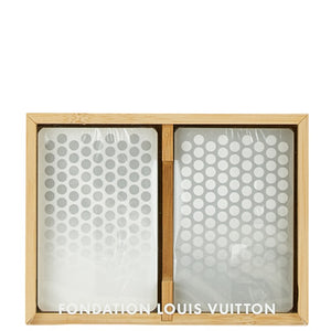 ルイ ヴィトン ロゴ パリ限定 ルイヴィトン美術館 フォンダシオン トランプ ホワイト グレー 紙 レディース LOUIS VUITTON 【中古】