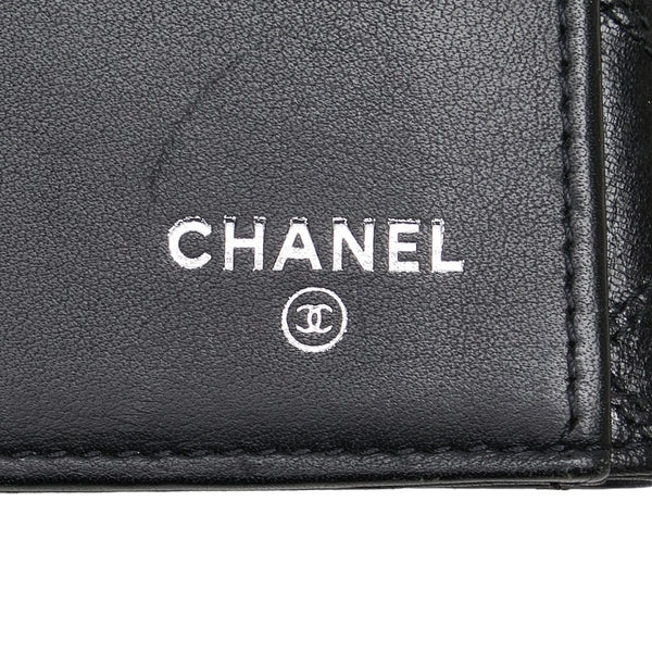 シャネル ビコローレ ココマーク 長財布 ブラック レザー レディース CHANEL 【中古】