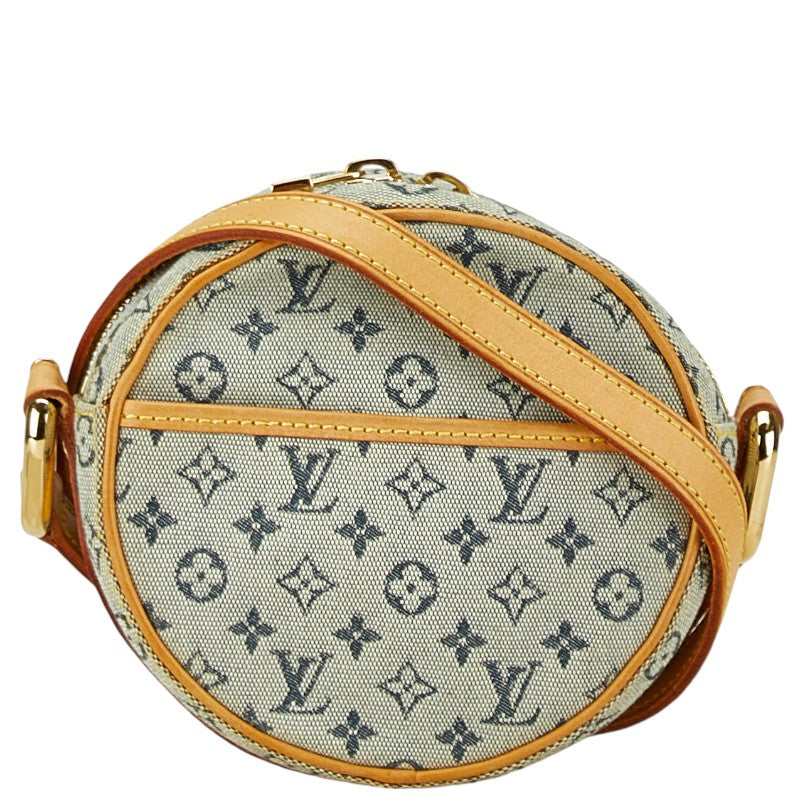 ルイ ヴィトン モノグラム ジャンヌ PM ショルダーバッグ M92001 ブルー ブラウン キャンバス レザー レディース LOUIS VUITTON 【中古】