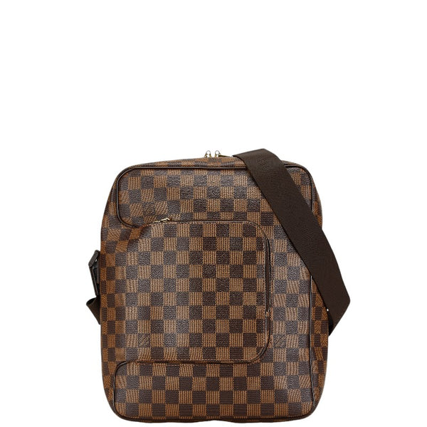 ルイ ヴィトン ダミエ オラフMM ショルダーバッグ N41441 ブラウン PVC レザー レディース LOUIS VUITTON 【中古】